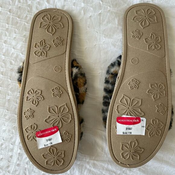Soft Faux Fur Leopard Slippers - Picture 3 of 5